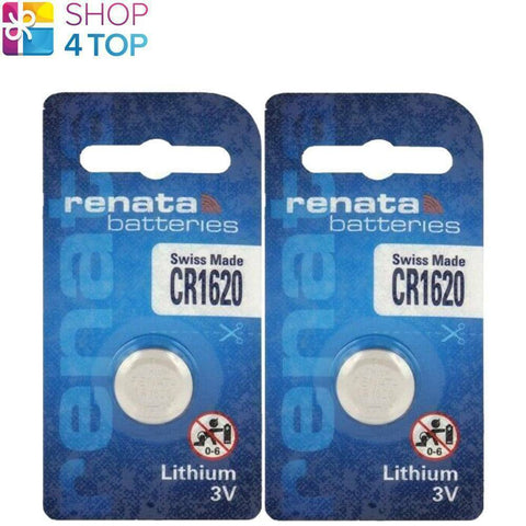 2 Renata Cr1620 Lithium Batteries 3V Cell Coin Button Swiss Made Exp 2030 NEW