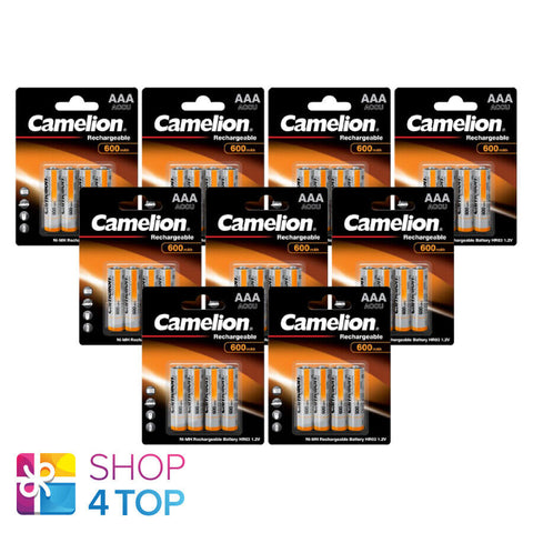 36 Camelion Aaa Rechargeable 600Mah Batteries 4Bl Accu Ni-Mh 1.2V Hr03 Ni-Mh NEW