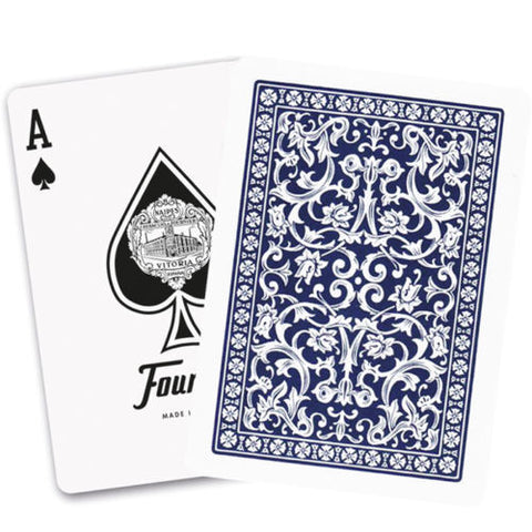 6 Decks Fournier 505 Plastic Coated Poker Playing Cards 3 Red 3 Blue Standard