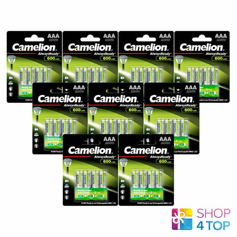 36 Camelion Aaa Rechargeable Batteries Always Ready 600Mah 4Bl Nimh Green NEW
