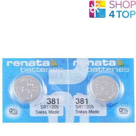 2 Renata 381 Sr1120Sw Batteries Silver 1.55V Watch Battery NEW