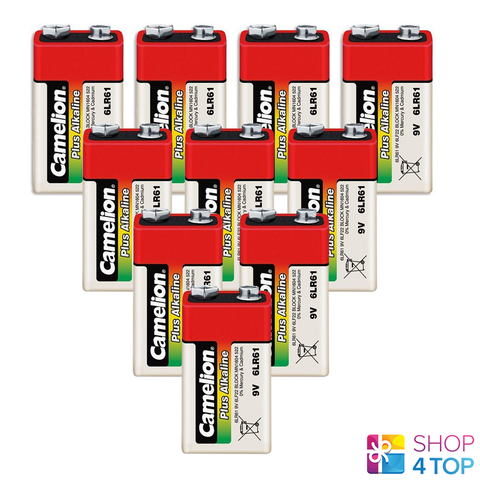 10 Camelion 9V Plus Alkaline Battery 6F22 Long Life 700Mah 06 NEW