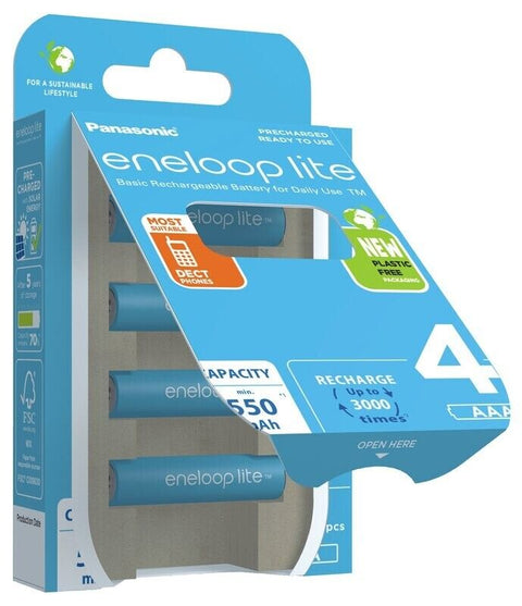 12 Panasonic Eneloop Lite Aaa Batteries Eco Rechargeable 4Bl Hr03 550Mah NEW