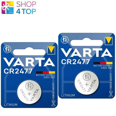 2 Varta Cr2477 Lithium Coin Cell Batteries 3V No Mercury 2033 Indonesia 1Bl NEW