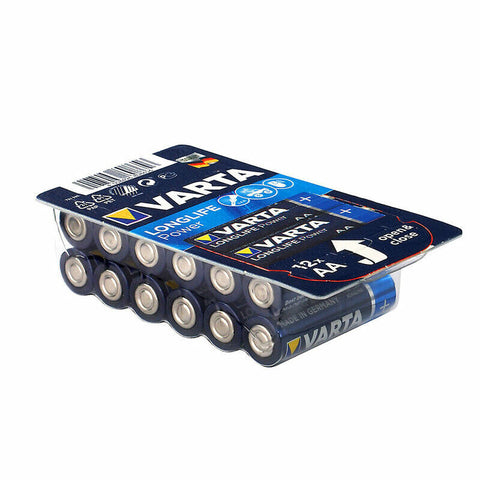 12 Varta Aa Alkaline Batteries Lr6 Mini Box Longlife Power 1.5V Exp2031 12Bl NEW