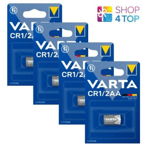 4 Varta Cr1/2Aa Lithium Battery 3V 6127 1Bl Cr14250 Made In China Exp 2033 NEW