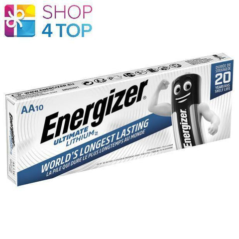 10 Energizer Aa Ultimate Lithium L91 Batteries 1.5V Mignon Stilo Lr6 NEW