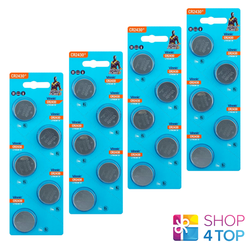 20 Vinnic Cr2430 Lithium Batteries 3V Cell Coin Button No Mercury NEW