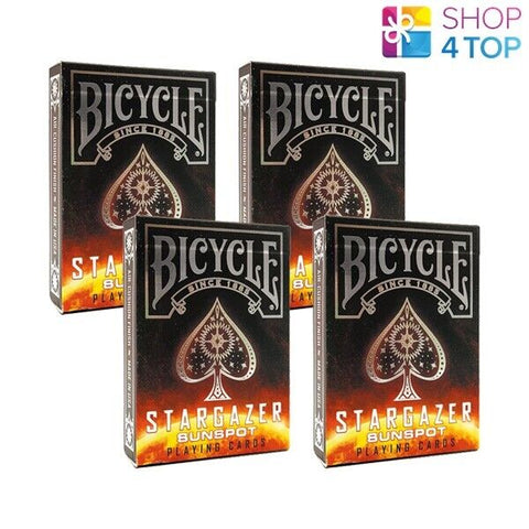 4 Decks Bicycle Stargazer Sunspot Playing Magic Tricks Poker Cards Standard NEW