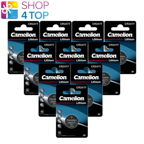 10 Camelion Cr2477 Batteries Lithium 3V Coin Cell Dl2477 Ecr2477 1Bl Exp 2033