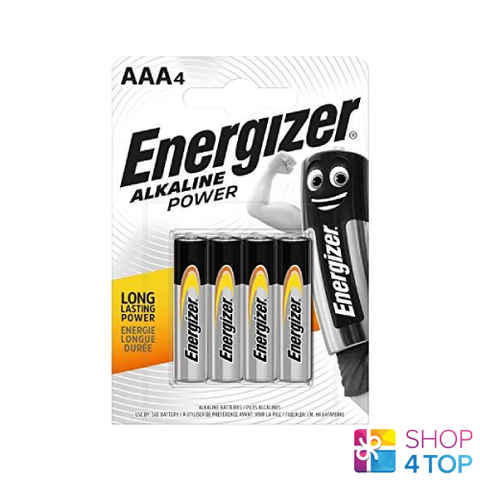 4 Energizer Aaa Alkaline Power Lr03 Batteries 1.5V Micro Mn2400 Am4 E92