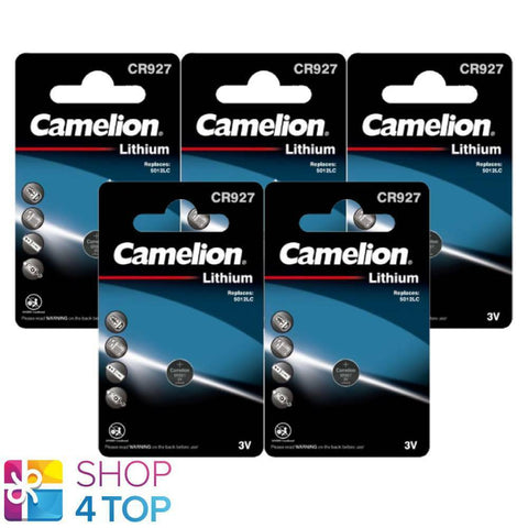 5 Camelion Cr927 Batteries Lithium 3V Coin Cell Dl927 Ecr927 1Bl Exp 2031 NEW