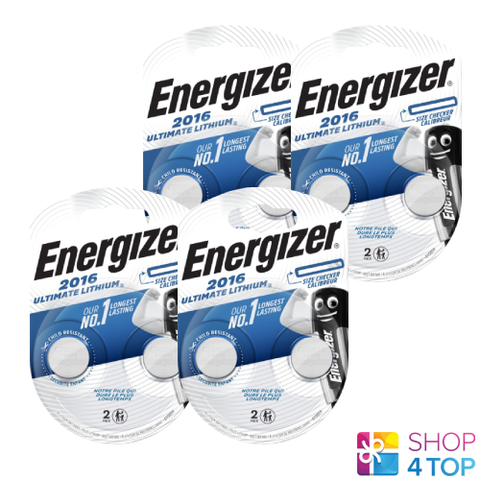 8 Energizer Cr2016 Ultimate Lithium Batteries 3V Coin Cell Ecr2016 Exp 2029 NEW
