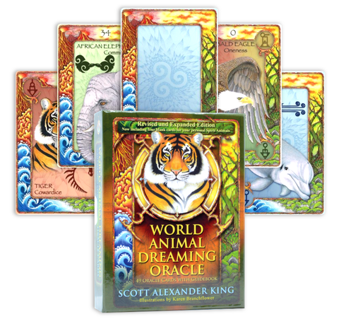 World Animal Dreaming Oracle Cards Deck And A Bag Expanded King Esoteric NEW