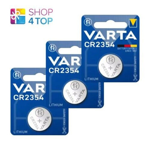3 Varta Cr2354 Lithium Batteries 3V Cell Botton Coin Blister Exp 2032 1Bl NEW
