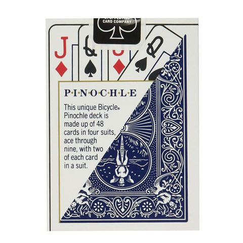 4 Decks Bicycle Pinochle Playing Cards USa 2 Blue 2 Red Standard Index NEW