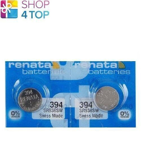 2 Renata 394 Sr936Sw Batteries Silver 1.55V Watch Swiss Made NEW
