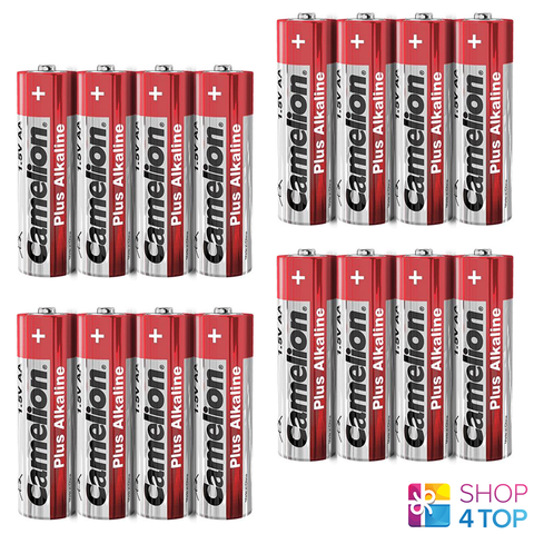 16 Camelion Aa Plus Alkaline Batteries Lr06 Mn1500 Am3 E91 1.5V 4Sh NEW