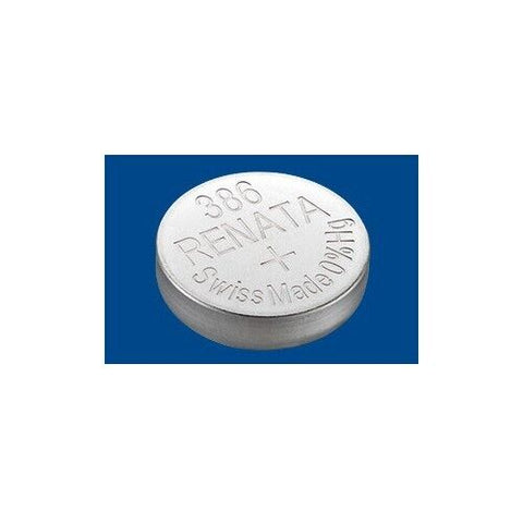 2 Renata 386 Sr43W Cell Batteries Silver Button 1.55V Watch Swiss Made