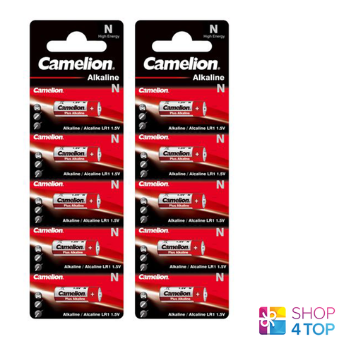 10 Camelion Lr1 N Plus Alkaline Batteries Mn9100 E90 1.5 945Mah 5Bl NEW