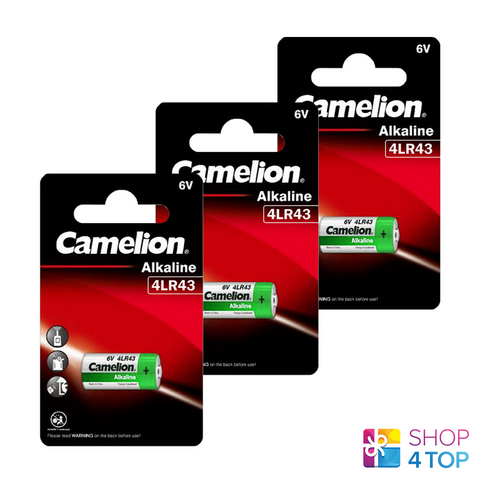 3 Camelion 4Lr43 Alkaline Batteries Special For Camera Px27 6V NEW