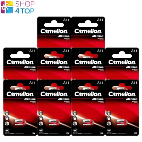 10 Camelion A11 Alkaline Batteries 6V No Mercury 38Mah Lr11A 1Bl NEW