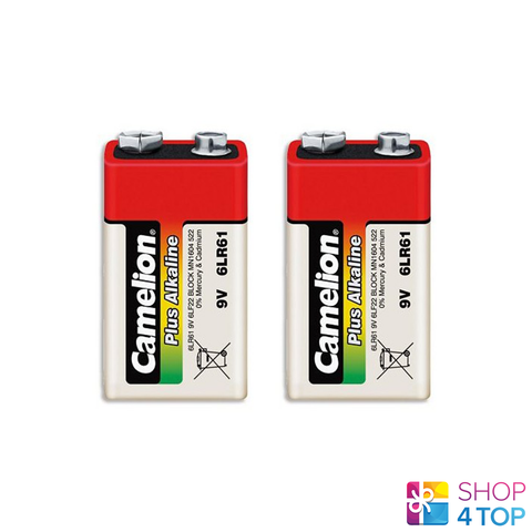 2 Camelion 9V Plus Alkaline Battery 6F22 Long Life 700Mah 06 NEW