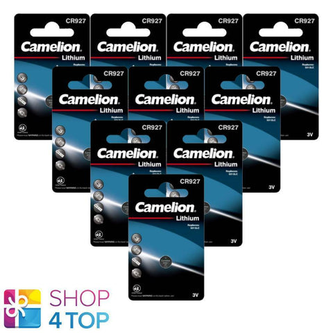 10 Camelion Cr927 Batteries Lithium 3V Coin Cell Dl927 Ecr927 1Bl Exp 2031 NEW