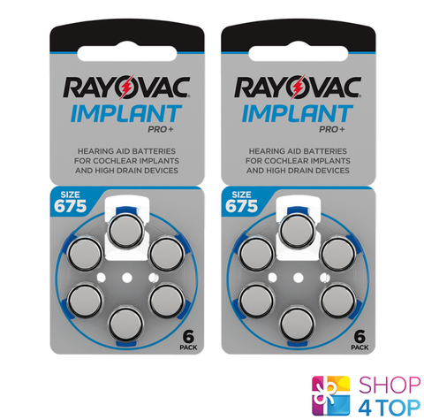 12 Rayovac Implant Pro Size 675 Mf Pr44 Batteries Hearing Aid Cochlear Implants