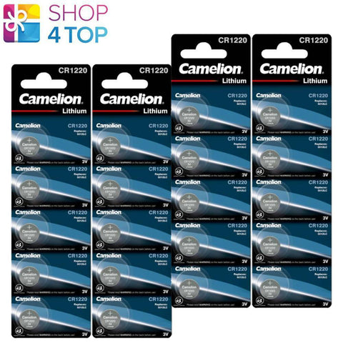 20 Camelion Cr1220 Batteries Lithium 3V Coin Cell Dl1220 5Bl Exp 2032 NEW