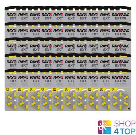300 Rayovac Extra Advanced Size 10 Pr70 Hearing Aid Batteries 1.45V Zinc Air NEW