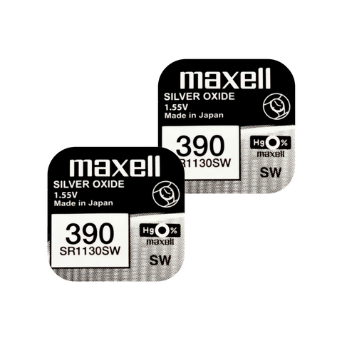 2 Maxell 390 389 Sr1130Sw Batteries Silver 1.55V Watch Battery