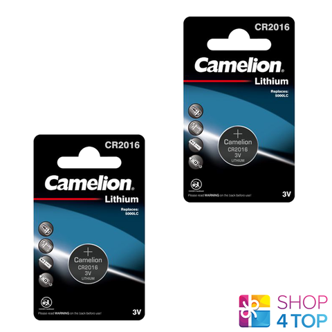 2 Camelion Cr2016 Batteries Lithium 75 Mah 3 V Coin Cell Dl2016 1Bl Exp 2031 NEW