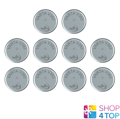 10 Varta 393 Sr754W Battery Silver 1.55V Coin Button Cell Watch NEW