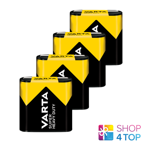4 Varta Super Heavy Duty 3R12 Zink-Carbon Battery Tac 4.5V 2012 2700Mah 2024 NEW