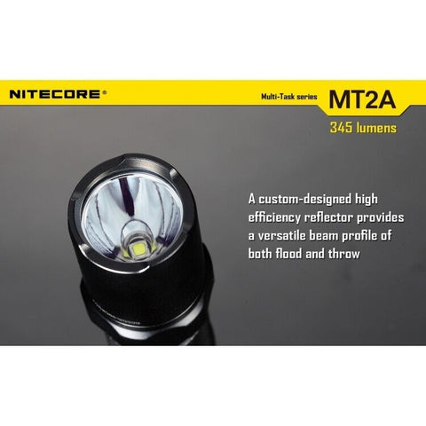 Nitecore Flashlight Mt2A Multi-Task 2 Aa Batteries 345 Lumens Cree Xp-G2 R5 Led