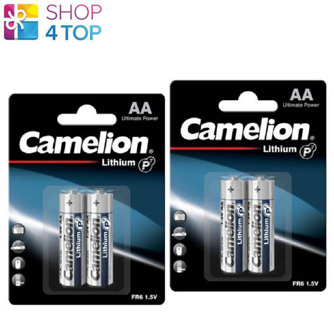 4 Camelion Aa Lithium Ultimate Power Batteries Fr6 L91 1.5V 2Bl Exp 2032 NEW
