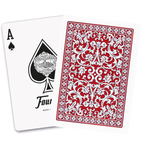 6 Decks Fournier 505 Plastic Coated Poker Playing Cards 3 Red 3 Blue Standard
