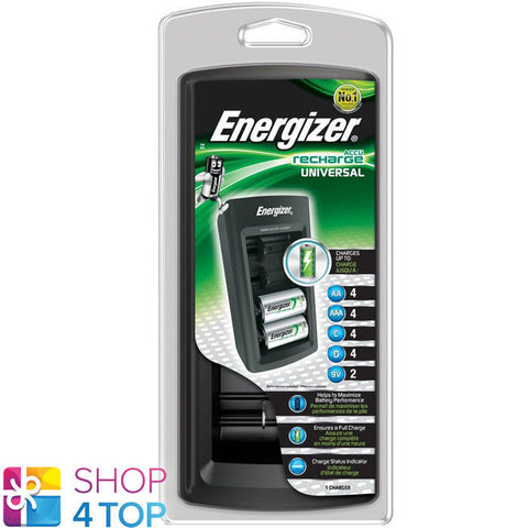 Energizer Accu Recharge Universal Charger For Aaa Aa C D 9V 6F22 Batteries NEW