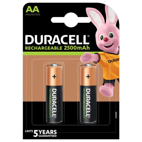 14x Duracell AA Rechargeable 2500mah Batteries 1.2V HR6 Nimh 2Bl Mignon Stilo