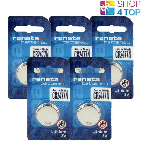 5 Renata Cr2477N Lithium Batteries 3V Cell Coin Button Swiss Made Exp 2030 NEW