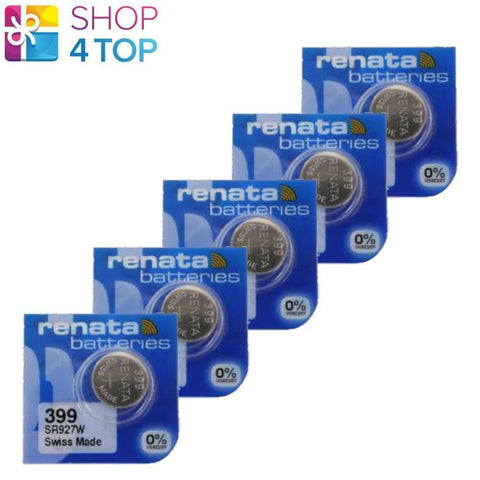 5 Renata 399 Sr927W Batteries Silver 1.55V Watch Battery NEW