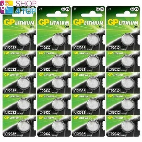 20 Gp Cr2032 Lithium Cell Batteries 3V Coin Button Dl2032 Exp 2034 5Bl NEW