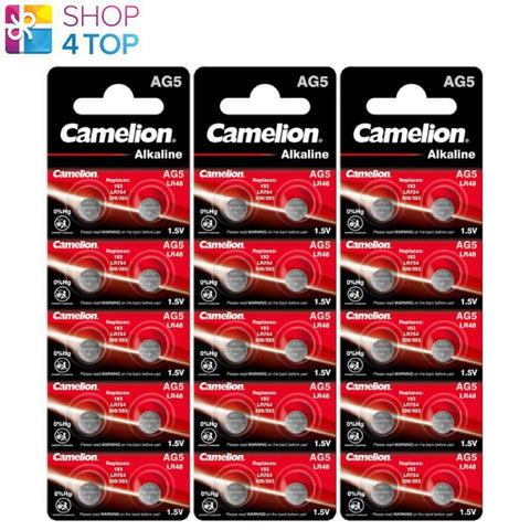 30 Camelion Lr754 Alkaline Batteries Lr48 393 No Mercury 1.5V 10Bl Exp 2029 NEW