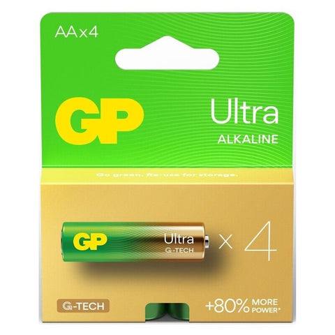 4 Gp Ultra Alkaline Aaa Batteries G-Tech Lr03 1.5V No Mercury 4Bl Pack
