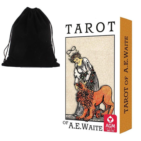 Ae Waite Tarot Pocket Premium Deck Cards Orange Pebble Back Agm Bag 1067012021