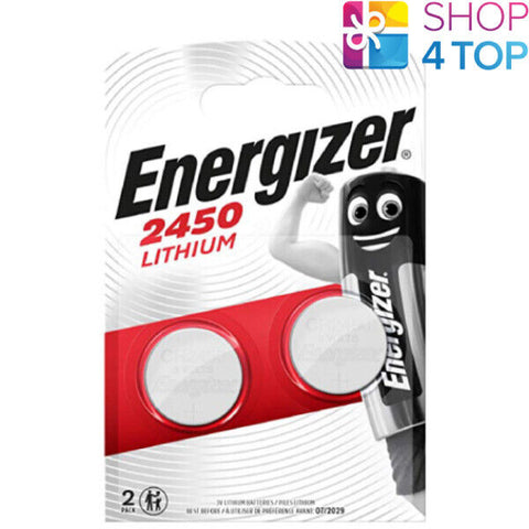 2 Energizer Cr2450 Lithium Batteries 3V Coin Cell Dl2430 Br2430 Exp 2033 NEW