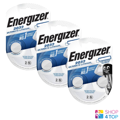 6 Energizer Cr2032 Ultimate Lithium Batteries 3V Coin Cell Dl2032 Exp 2035 NEW