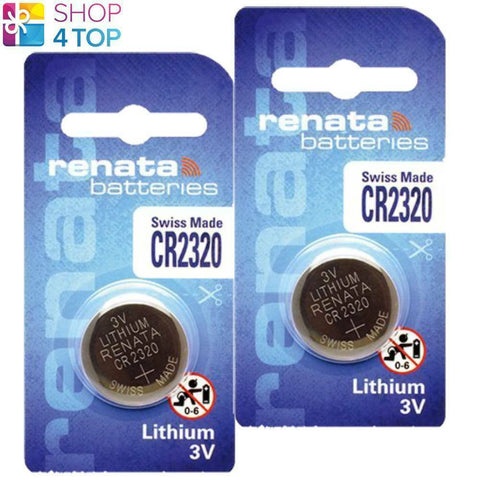 2 Renata Cr2320 Lithium Batteries 3V Cell Coin Button Swiss Made Exp 2030 NEW