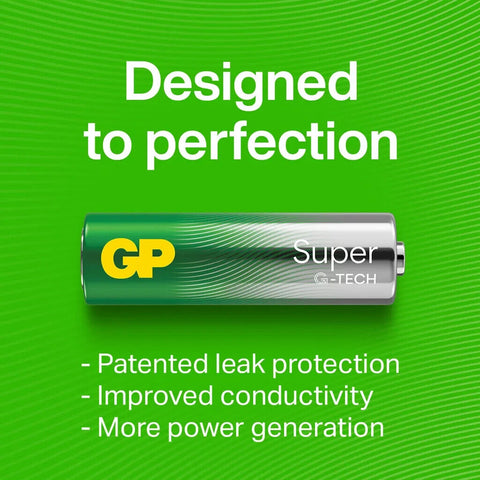 12 Gp Ultra+ Alkaline Aa Batteries G-Tech Lr6 1.5V No Mercury 4Bl Pack Exp 2033
